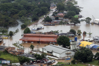 ポルトベーリョの水害（17日撮影、Foto: Adalberto Marques/ Integracao Nacional）