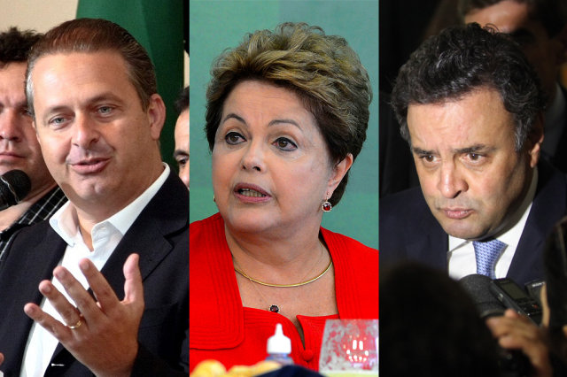 （左から）カンポス、ジウマ、アエシオAluisio Moreira/ SEI、Antonio Cruz/Agência Brasil、George Gianni/ PSDB