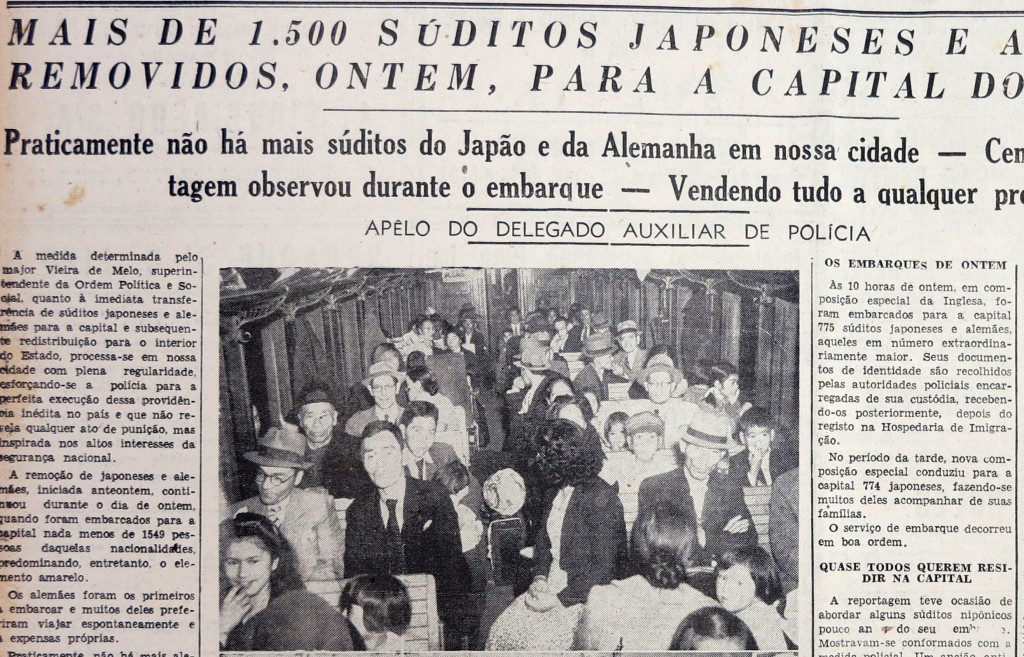 サントス強制立ち退きを報じる1943年7月10日付ア・トリブナ紙