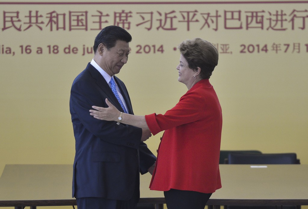 17日に会談を行った伯中両国首脳（Wilson Dias/ Agência Brasil）