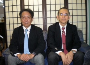 ＪＩＣＡの三次審議役（左）と室澤・聖事務所長
