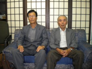 広瀬副会長（左）と新留相談役