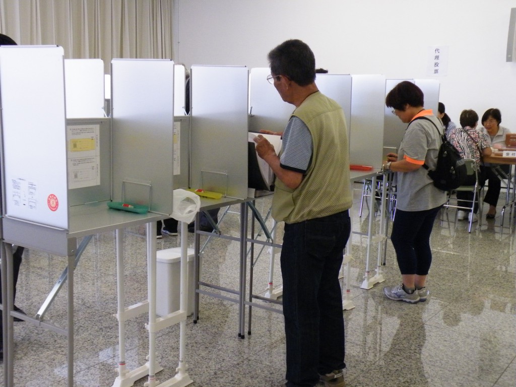 聖市の投票所、援協には601人が投票に訪れた