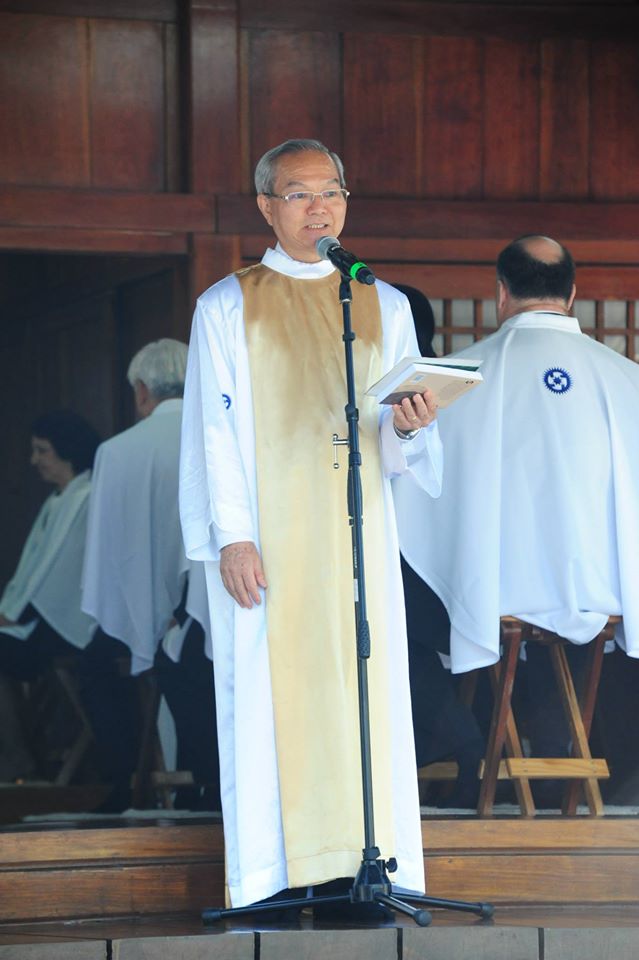 大祭の意義を説明する宮浦ラ米強化総長