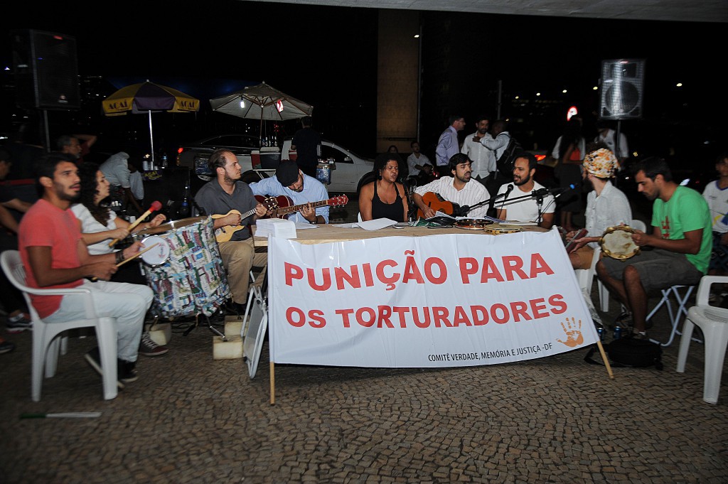 ４月１日に行われた軍政反対のデモ（José Cruz/Agência Brasil）