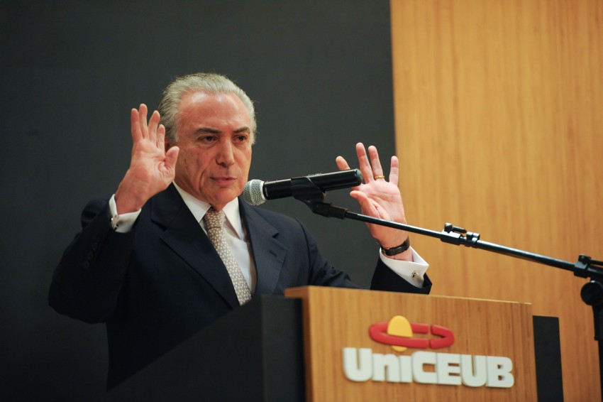 ６日のテメル副大統領（José Cruz/Agência Brasil）