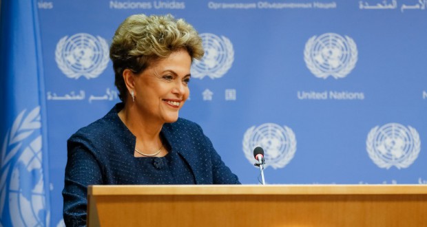 ２７日、国連でのジウマ大統領（Roberto Stuckert Filho/PR）