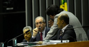 １５日のクーニャ下院議長（Wilson Dias/Agência Brasil）