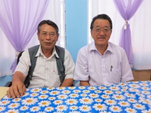 協力者の宮城県人会中沢宏一会長、長井さん