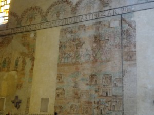 クエナバカの大聖堂にある壁画。太閤秀吉による宗教受難を描いている