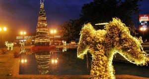 クリスマスツリーと天使の夜景（Luigi do Valle/Prefeitura de Araruama）
