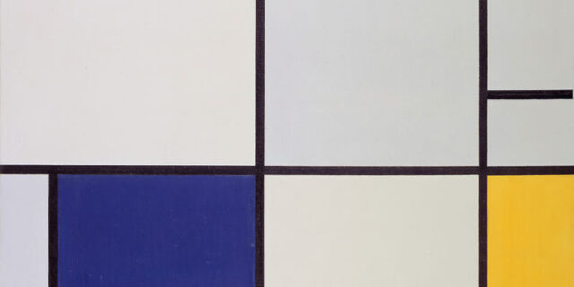 モンドリアンの代表作「タブレウ１」Gemeentemuseum Den Haag（パブリック・ドメイン）
