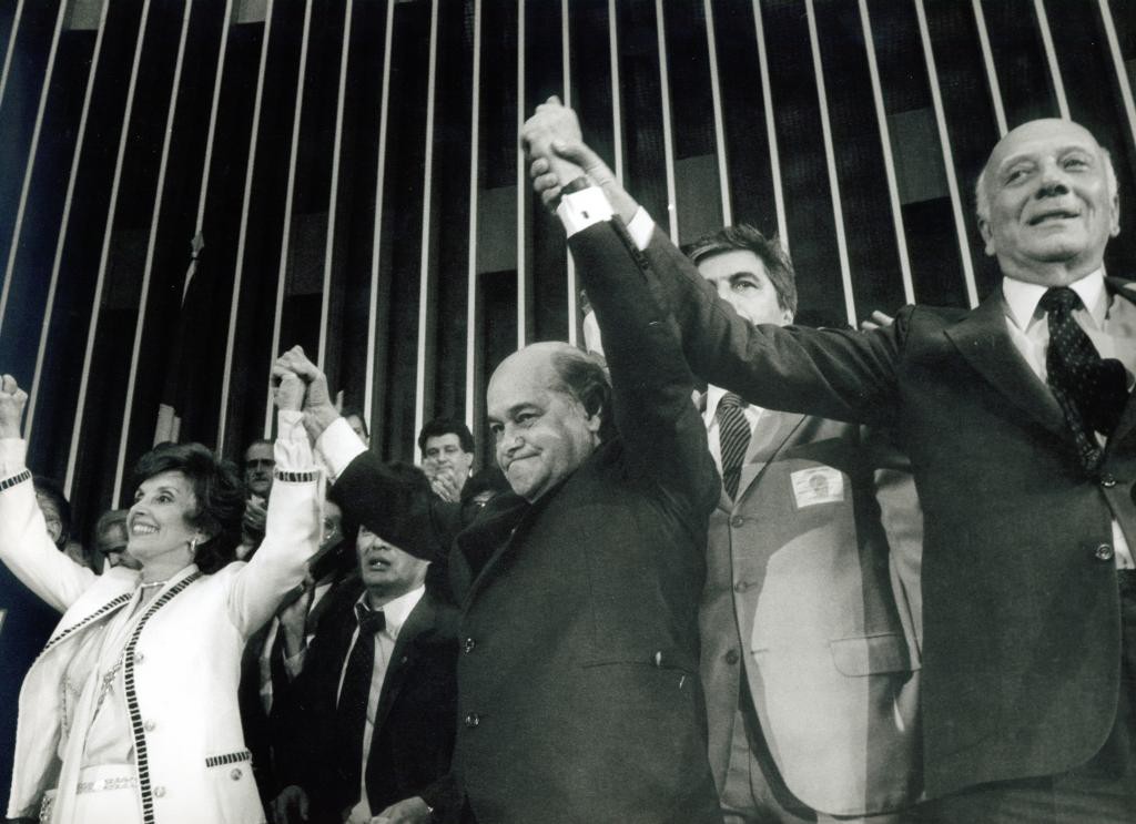 １９８５年、ＰＭＤＢのタンクレード・ネーヴェス氏が大統領選に勝利した瞬間（Célio Azevedo）