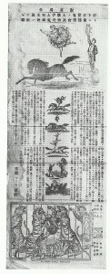 チャリニ曲馬団の京都御苑興行ビラ（『サ物語』１７５頁）