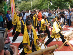 福島県人会モジ太鼓部の皆さん