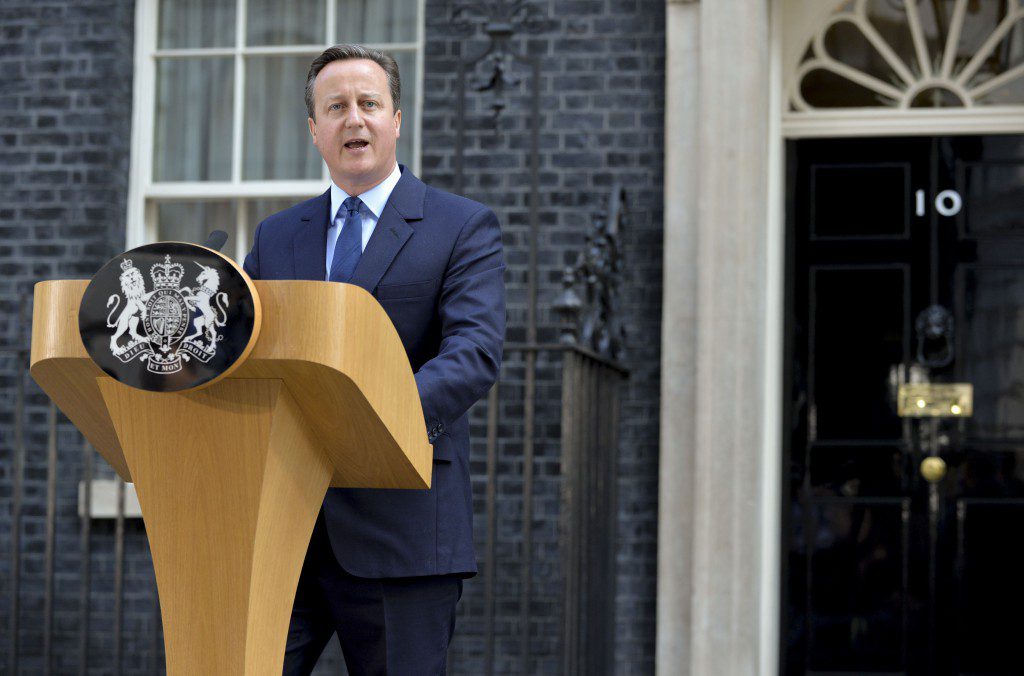 国民投票から一夜明け、英国のＥＵ離脱を宣言するキャメロン首相（Tom Evans/Crown Copyright）