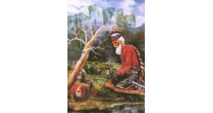 三国同盟戦争を描いた絵画『我が子の遺体を前にするパラグアイ兵』ホセ・イグナシオ・ガルメンディア（スペイン語版、By José Ignacio Garmendia (Own work) [Public domain], via Wikimedia Commons）