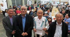 小川理事、山村会長、田呂丸会長、小山田祥雄前会長