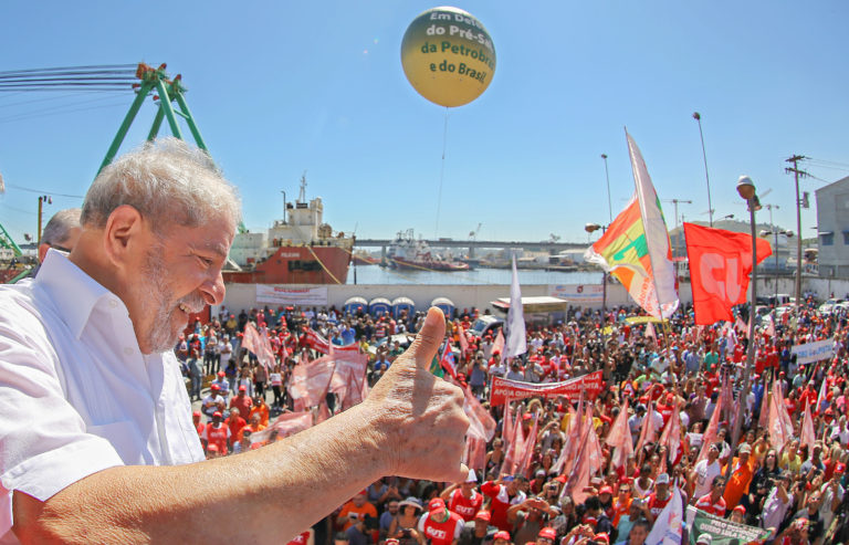 ２５日も石油業界従事者らの集会に参加したルーラ氏だが（Ricardo Stuckert/Instituto Lula）