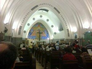 リオ市のサンタテレジーニャ教会のミサ（ダヴィ・レアルさん提供）