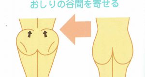 お尻をギュッとしめているイメージ図