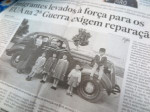 シバヤマ家の家族写真（３月１９日付エスタード紙）