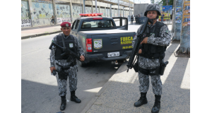 国家治安部隊は、トラックの車両強盗が多発するリオで、既に警備にあたっていた（Vladimir Platonow/Agencia Brasil）