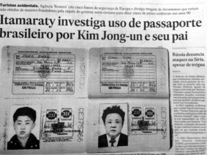エスタード紙に掲載された金親子の偽造パスポート