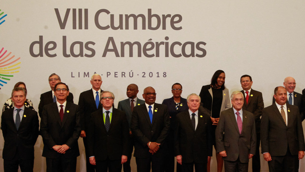 米州首脳会議の主要参加メンバー（Foto: Clauber Cleber Caetano/PR）