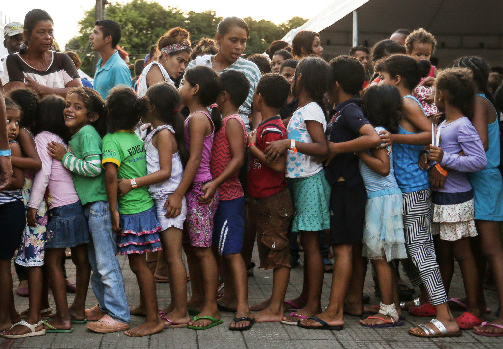 一時避難施設の子供たち（Marcelo Camargo/Agencia Brasil）
