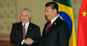 テメル大統領と習主席（Cesar Itibere/PR）