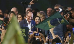 ４日の党大会でのアウキミン氏（José Cruz/Agencia Brasil）