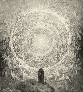 ダンテの『神曲』。地獄の最下層から旅をし、煉獄、天国へと昇ってゆく物語をドレが描いた挿画（Gustave Dore[Public domain], via Wikimedia Commons）
