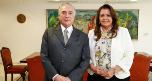 テメル大統領（左）とスエリー・カンポス知事（写真は去年の会談時のもの、Alan Santos/PR）