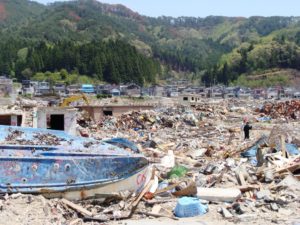 震災後２月後の山田町（２０１１年５月撮影）