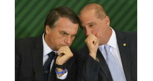 ボウソナロ大統領（左）と、ロレンゾーニ官房長官（Marcelo Camargo/Ag. Brasil）
