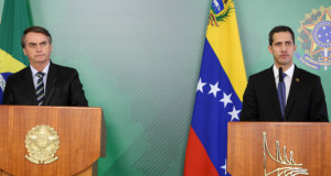 ボウソナロ、ブラジル大統領（左）と、グアイド暫定大統領（右）（Marcos Corrêa/PR）