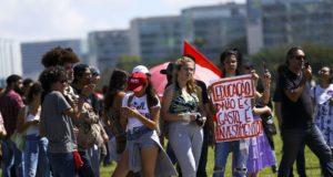 ブラジリアでの抗議デモの様子（Marcelo Camargo/Agencia Brasil）