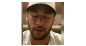 動画で自身の潔白を主張するネイマール（instagram @Neymar Jrより）
