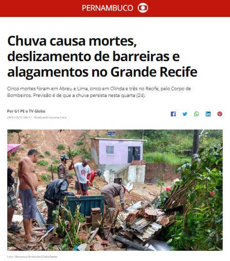 ブラジル レシフェ大都市圏 大雨で３市の死者１３人 各地で土砂崩れなど相次ぐ ブラジル知るならニッケイ新聞web