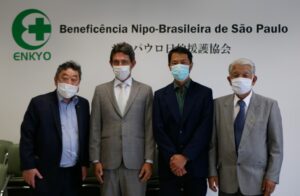 森委員長、シルヴァ市長、渡辺市議、早川常任理事