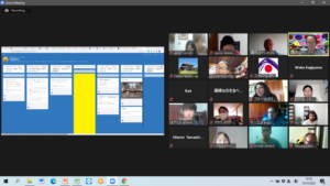グループディスカッションの様子。様々なツールを使い、グループ作業を円滑にした
