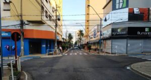 ２月に行われたロックダウン時のアララクアラ市（Divulgacao/Prefeitura de Araraquara）