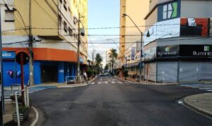 ２月に行われたロックダウン時のアララクアラ市（Divulgacao/Prefeitura de Araraquara）