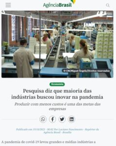 大半の企業がコロナ禍の中で改革に取り組んだと報じる１９日付アジェンシア・ブラジルの記事の一部