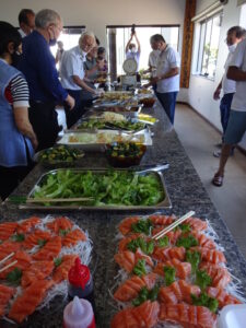 ＡＣＥＰ婦人部が作った手料理で忘年会を行った